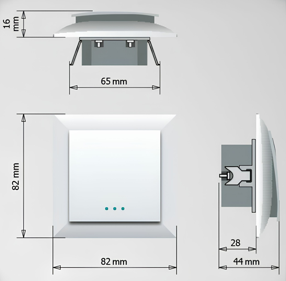 Переключатель 1-кл ProfiTec белый