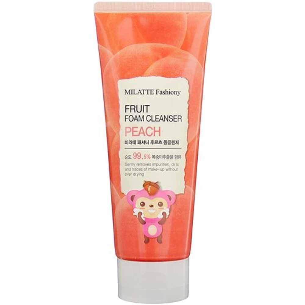 Очищающая пенка для умывания с персиком MILATTE FASHIONY FRUIT FOAM CLEANSER - PEACH
