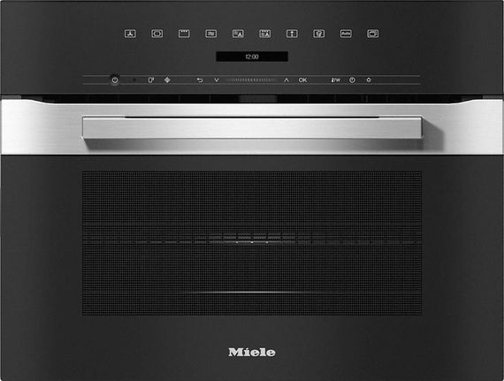 Компактный духовой шкаф с СВЧ Miele H7240BM EDST/CLST