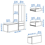 Шкаф - PLATSA/ SMÅSTAD / SMАSTAD  IKEA/ ПЛАТСА/СМОСТАД  ИКЕА, 150x57x181 см, белый/серый
