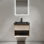 Тумба подвесная под раковину Sancos Marmi 1.0, дуб галифакс натуральный 590х445х520