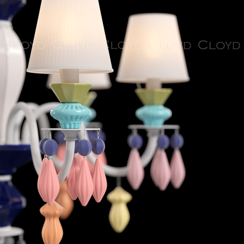 Люстра Cloyd LOTTIE-A C8 / Ø68 см- цветная керамика - белый (арт.11896)