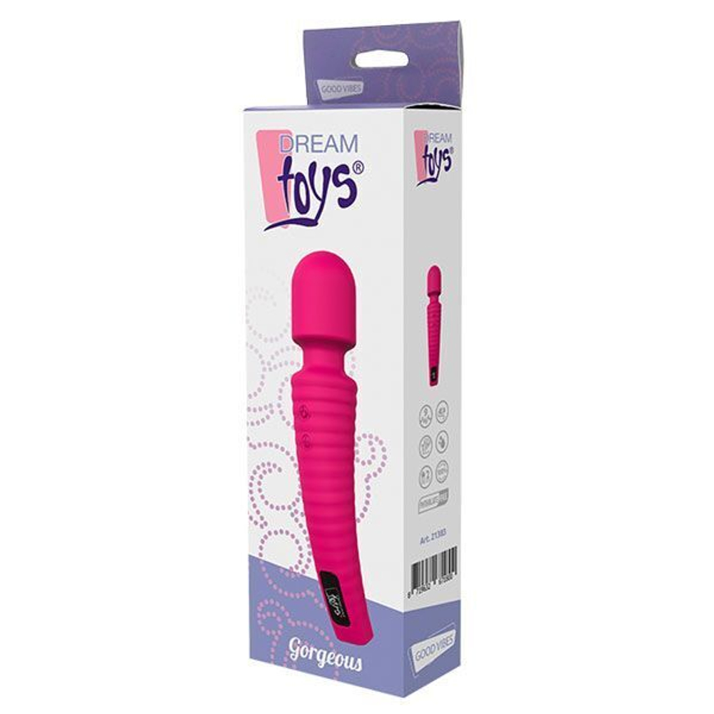 Розовый перезаряжаемый жезловый вибратор GORGEOUS (Цвет: розовый)