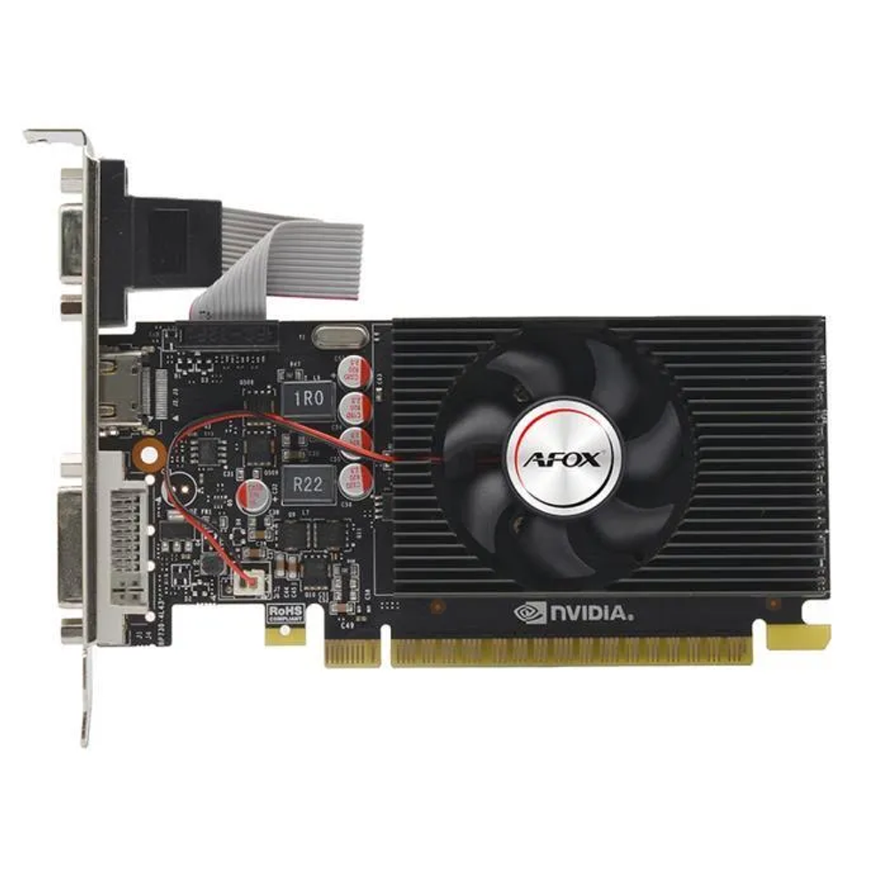 Видеокарта AFOX NVIDIA GeForce GT240, 1Гб GDDR3, 128 бит, LP, Retail, PCIe2.0, 1xFAN, 1-SLOT, 70Вт, VGA, HDMI, DVI (AF240-1024D3L2)