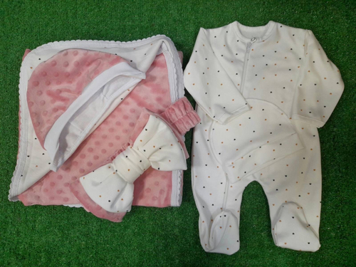 Комплект на выписку "Лето 5" (лето, розовый)