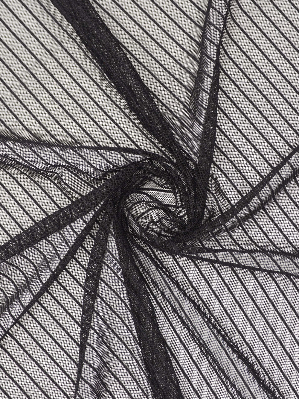 Сетка эластичная черная в полоску метражом