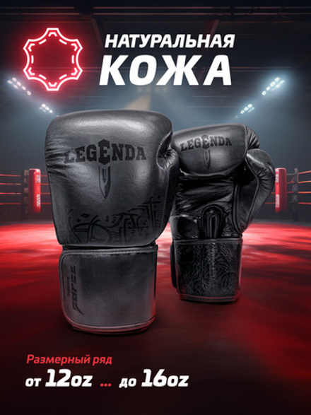Боксерские перчатки Infinite Force&LEGENDA Calligraphy черный