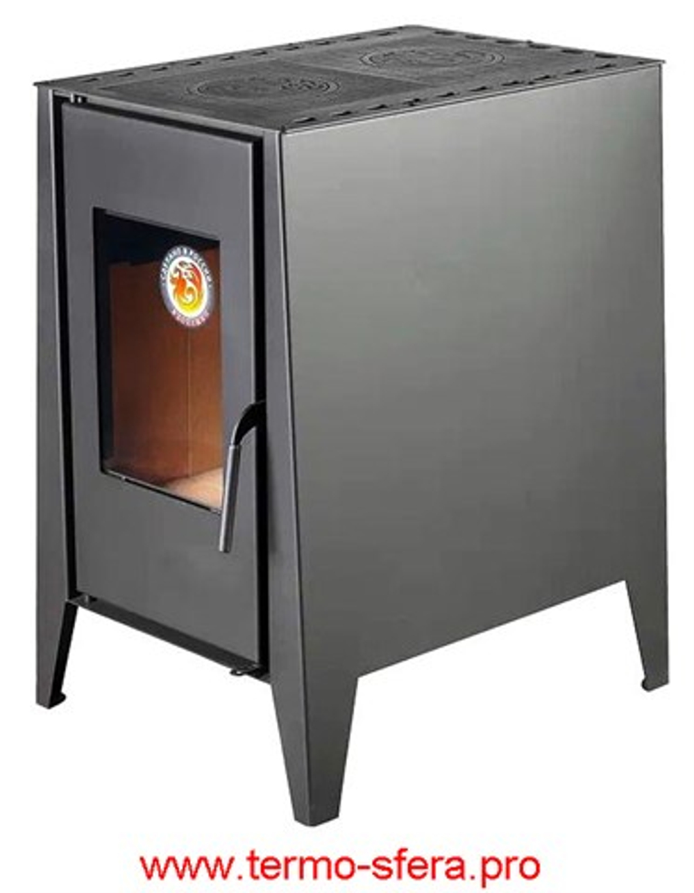 Печь-камин ДЕРЕВЕНЬКА две конфорки