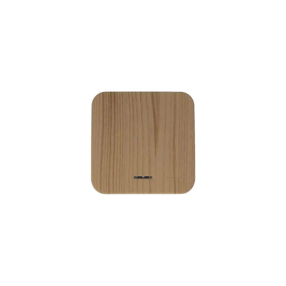 BLANCA О/У 1-клавишный ВЫКЛЮЧАТЕЛЬ (сх.1) с подсветкой, ИЗОЛ.ПЛ., 10А, 250В, ЯСЕНЬ