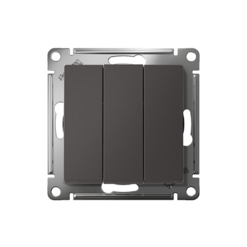 Выключатель 3-кл. AtlasDesign (сх. 1+1+1) 10AX механизм базальт SE ATN001431