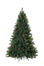 Елка с шишками и ягодами «Новогодняя сказка» (пвх) от 1,2 м до 2,4 м