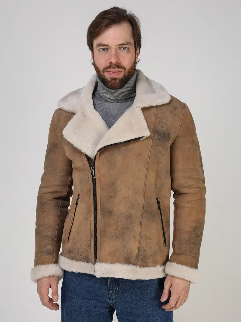 Дубленка зимняя натуральная куртка косуха