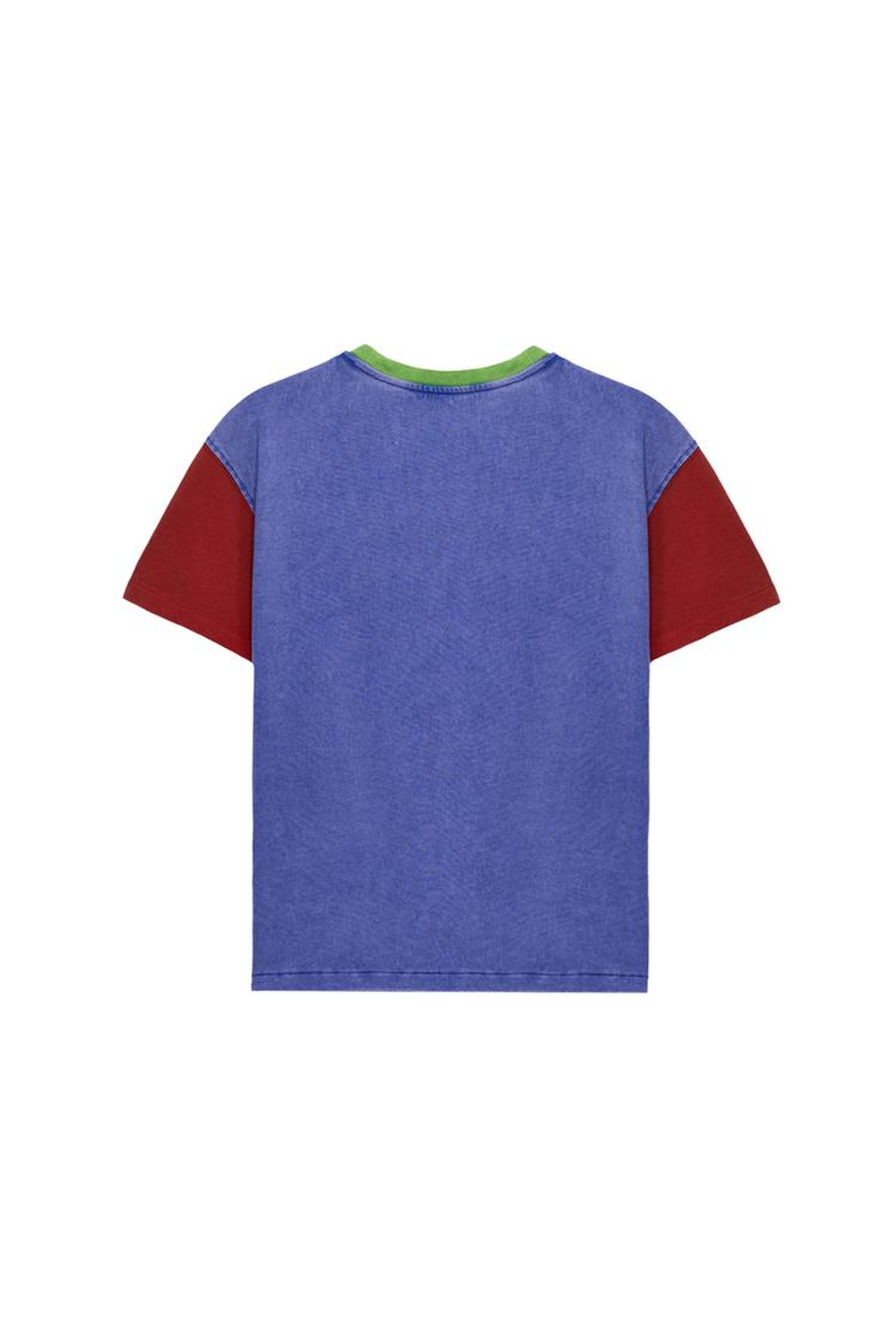 ZARA X BENITO ANTONIO ФУТБОЛКА В СТИЛЕ КОЛОР-БЛОК, СИНИЙ