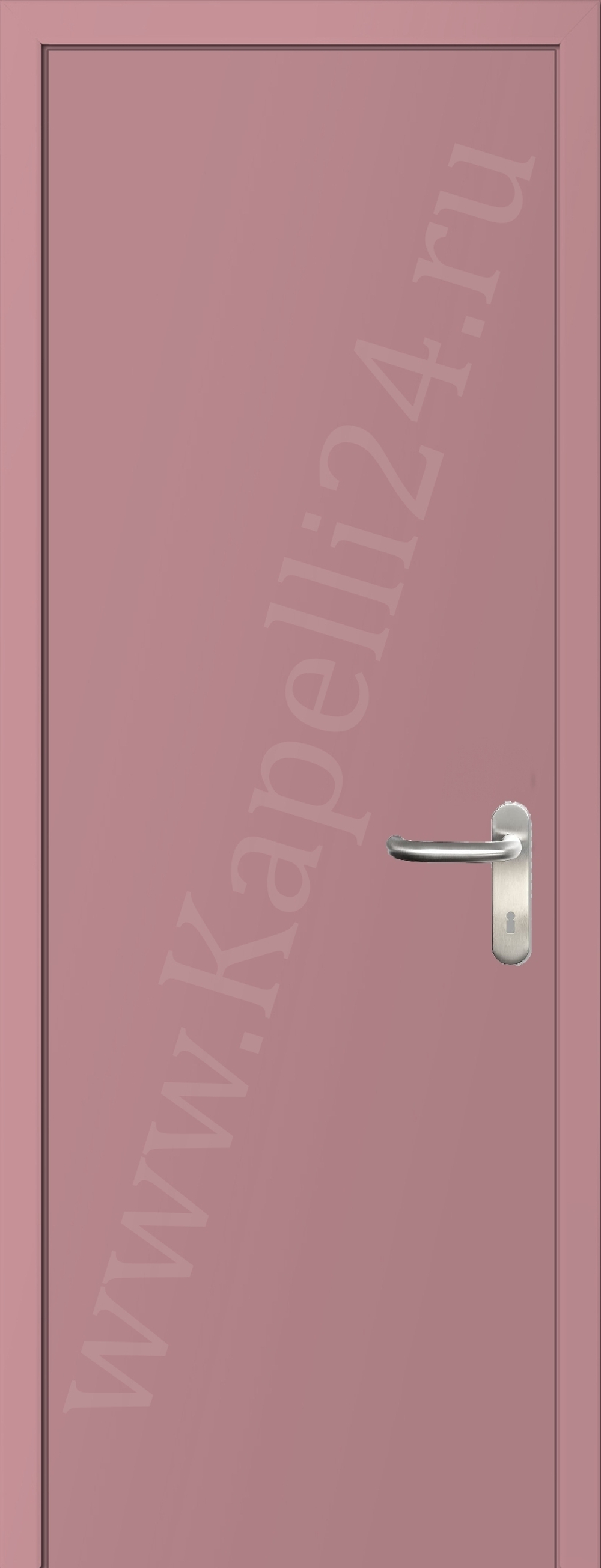 Дверь влагостойкая пластиковая KAPELLI multicolor ДГ RAL 3015 Светло-розовый + коробка