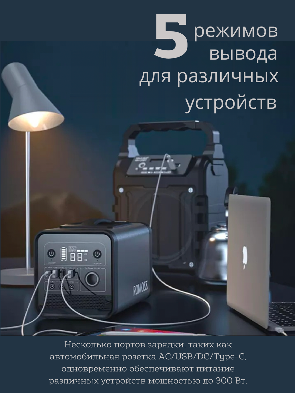 Портативная электростанция Romoss R300, 300 Вт