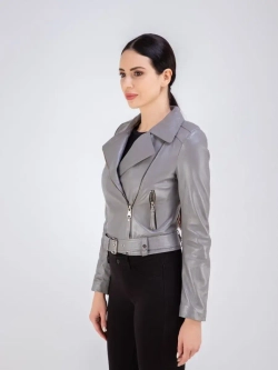 Косуха кожаная куртка демисезонная