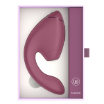 Розовый вибратор 19,5см с вакуумным стимулятором Womanizer Next Duo Dusky Pink WZ142SG3