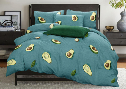 Комплект постельного белья 2 сп БЯЗЬ "Авокадо" (нав. 70х70 или 50х70)