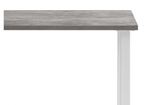 Стол деревянный Woodville Лиман 117 x 77 бетон светлый, белый матовый, ножки белые