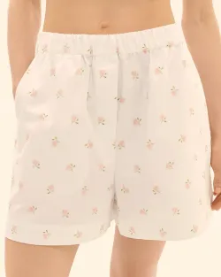 Шорты с цветочным принтом (Soft Skill), белые