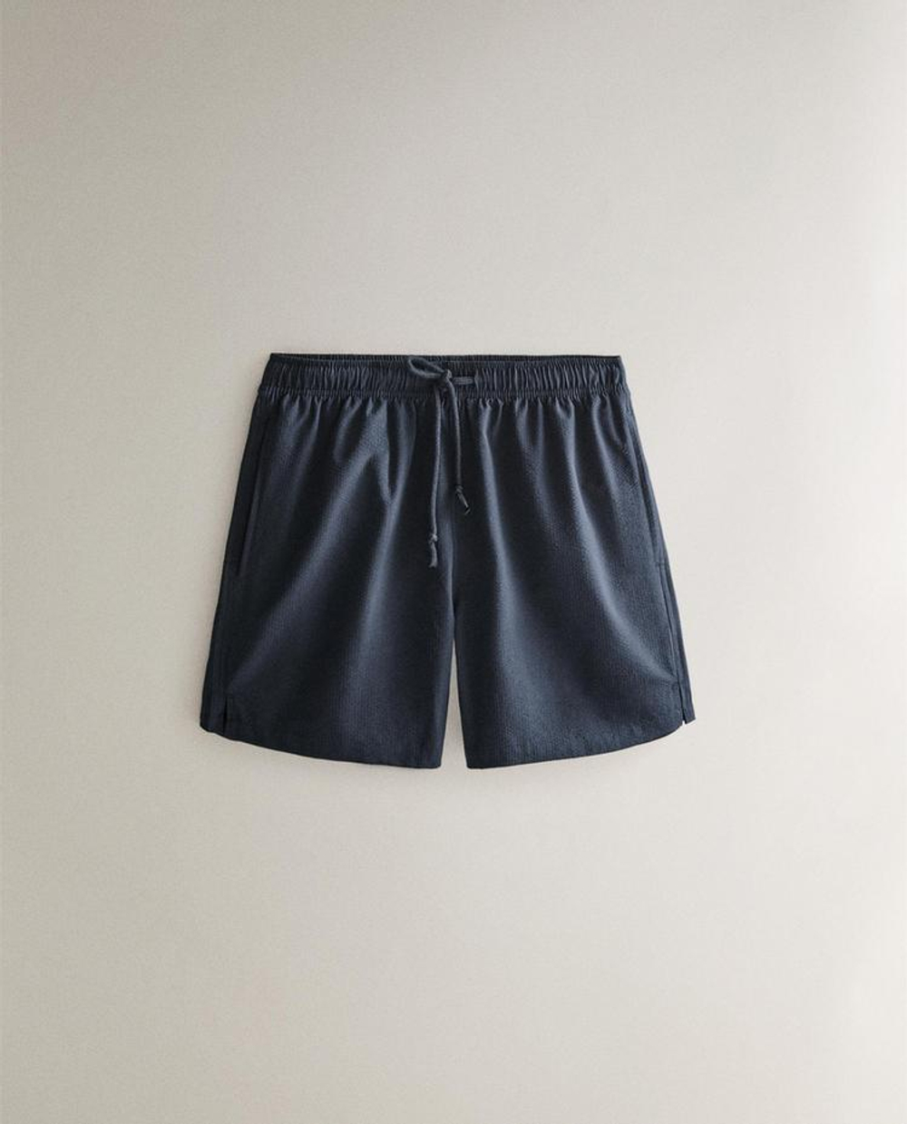 ZARA HOME ПЛАВКИ-БЕРМУДЫ ИЗ ЖАТОЙ ТКАНИ, СИНИЙ