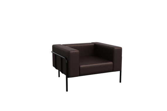 Flex Диван одноместный FLX-1 Latte Lux 405/Металл Черный 1100 *915*690