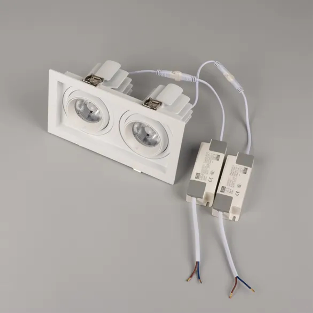 Светильник MS-VORTEX-BUILT-S210x117-2x20W Day4000 (WH-WH, 40 deg, 230V) (Arlight, IP20 Металл, 5 лет) 057768