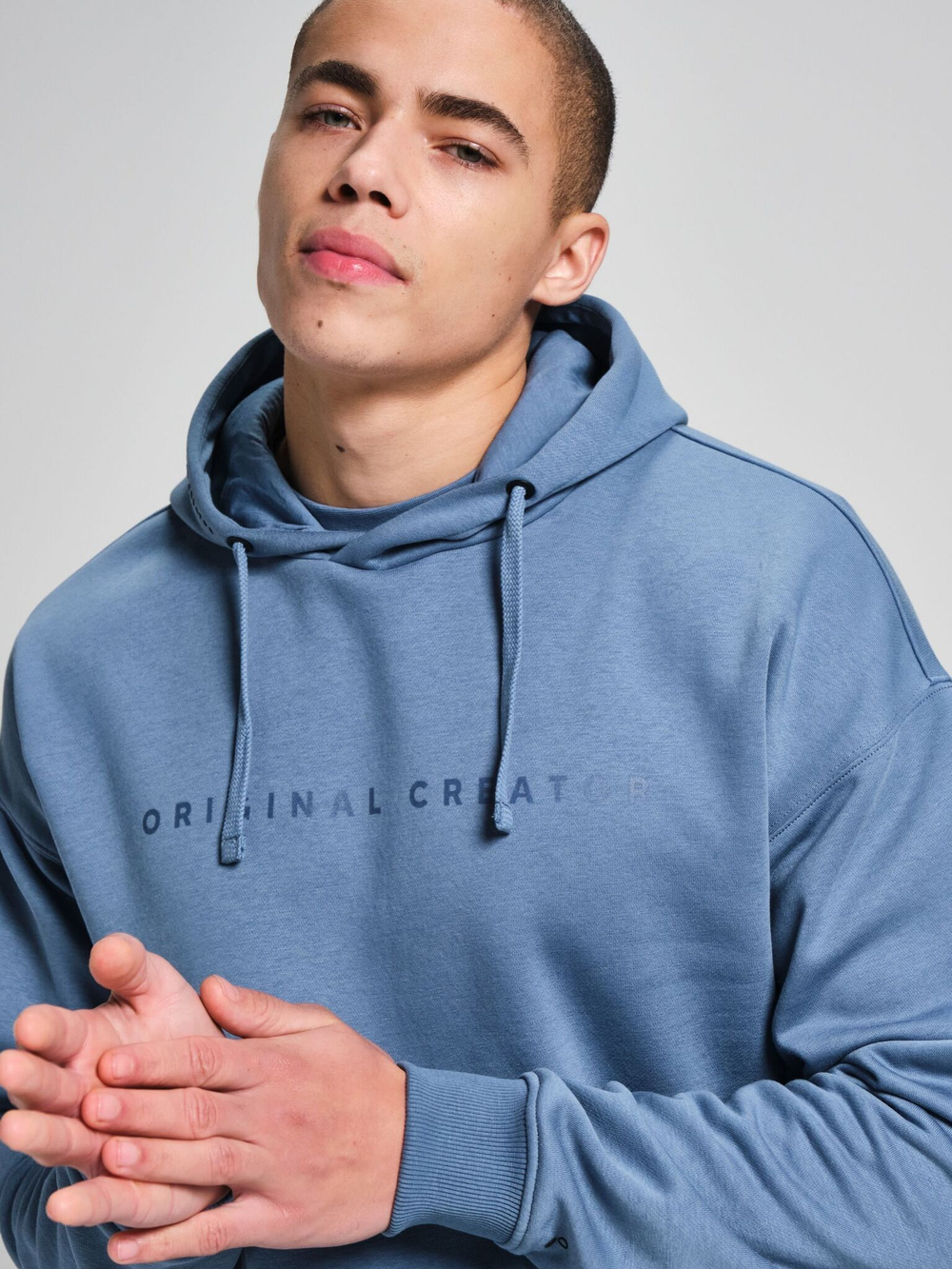 Худи мужское ORIGINAL CREATOR OVERHEAD HOODIE, Светло-синий