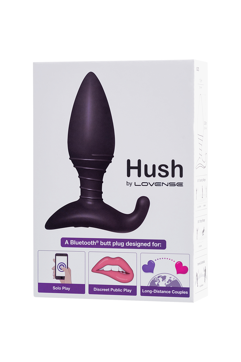 Анальная втулка Lovense Hush S черная 12,1 см