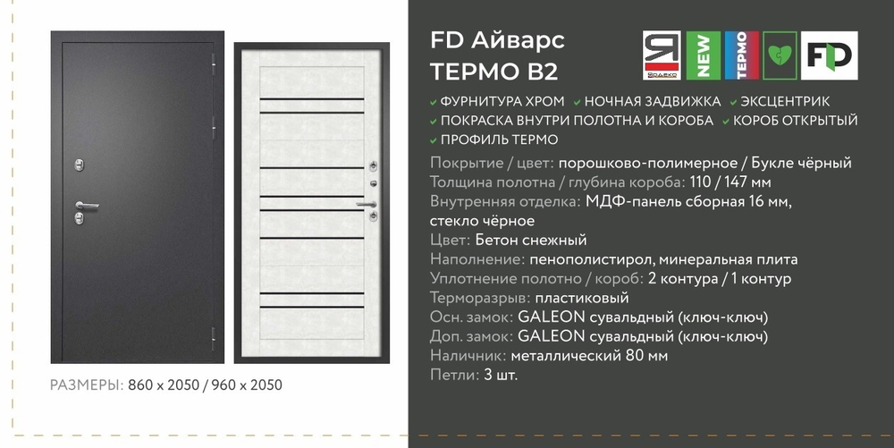 Описание и харрактеристики Айварс Термо В2