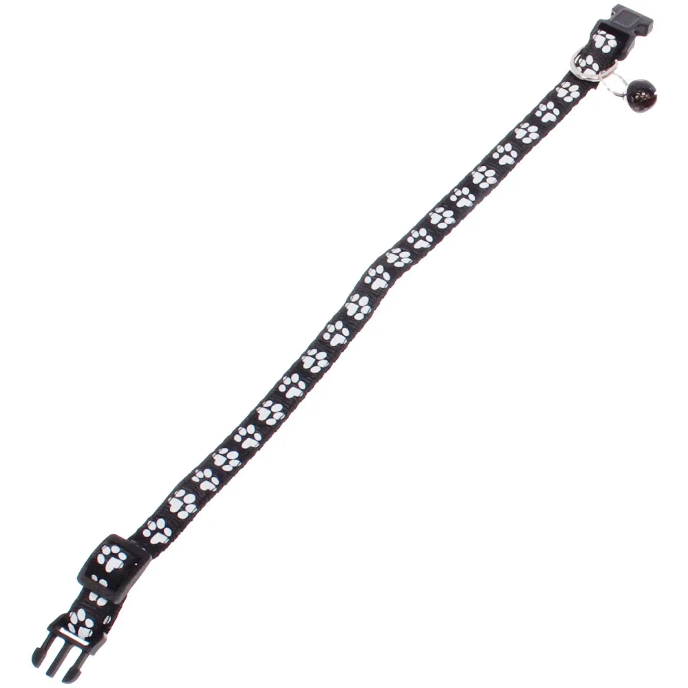 Ошейник с колокольчиком 1*19-32см «Zoo City-Лапки» микс цветов (минивложение 12шт)✦