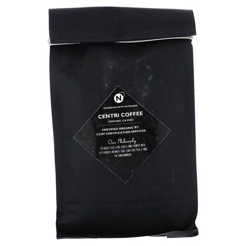 Centri Coffee, Centri Coffee, органический черный, шоколад и фруктовый джем, цельные зерна, вкус эспрессо, 340 г (12 унций)