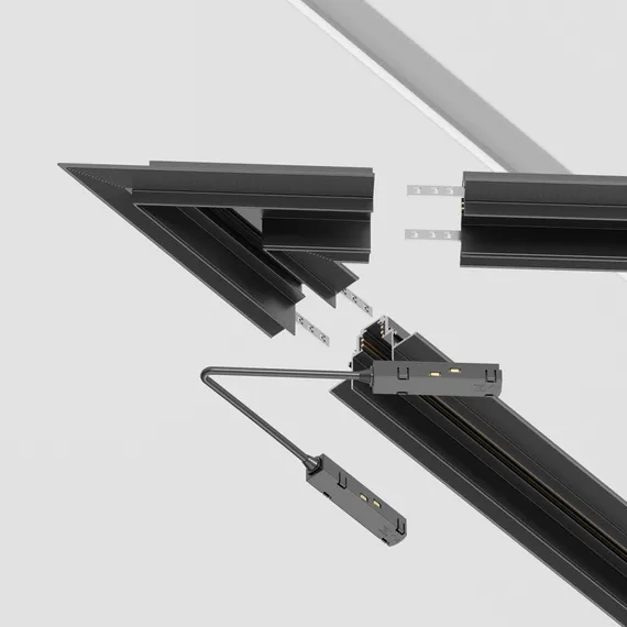 Угол-соединитель 45° Gravity встраиваемый черный Technical tra010cls-42b