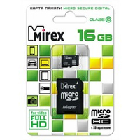 Карта памяти MicroSD 16-GB MIREX  Class-10