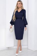 Платье "Безупречный силуэт" синее П8590 LT Collection