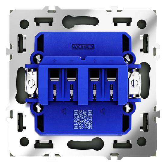 Розетка акустическая встраиваемая VOLTUM S70 4-местная, (графит)