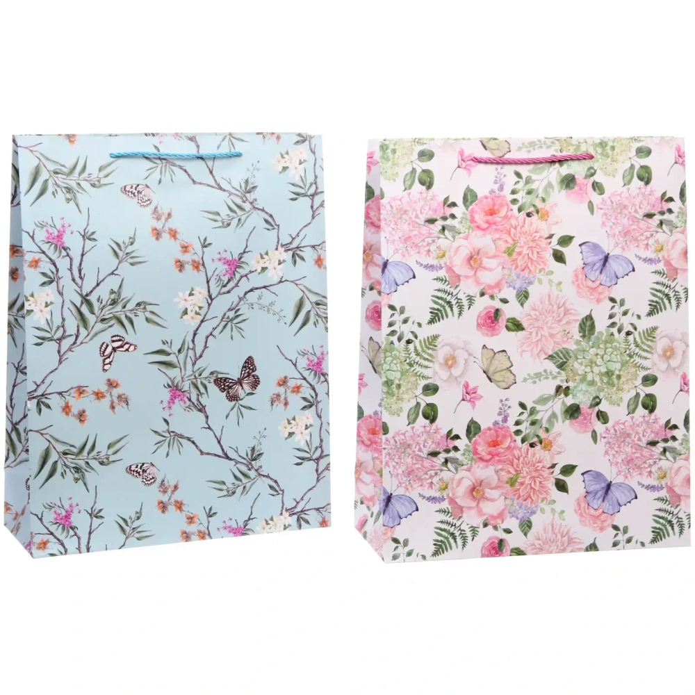 Пакет подарочный «Луговые цветы» 31*40*12 см, микс