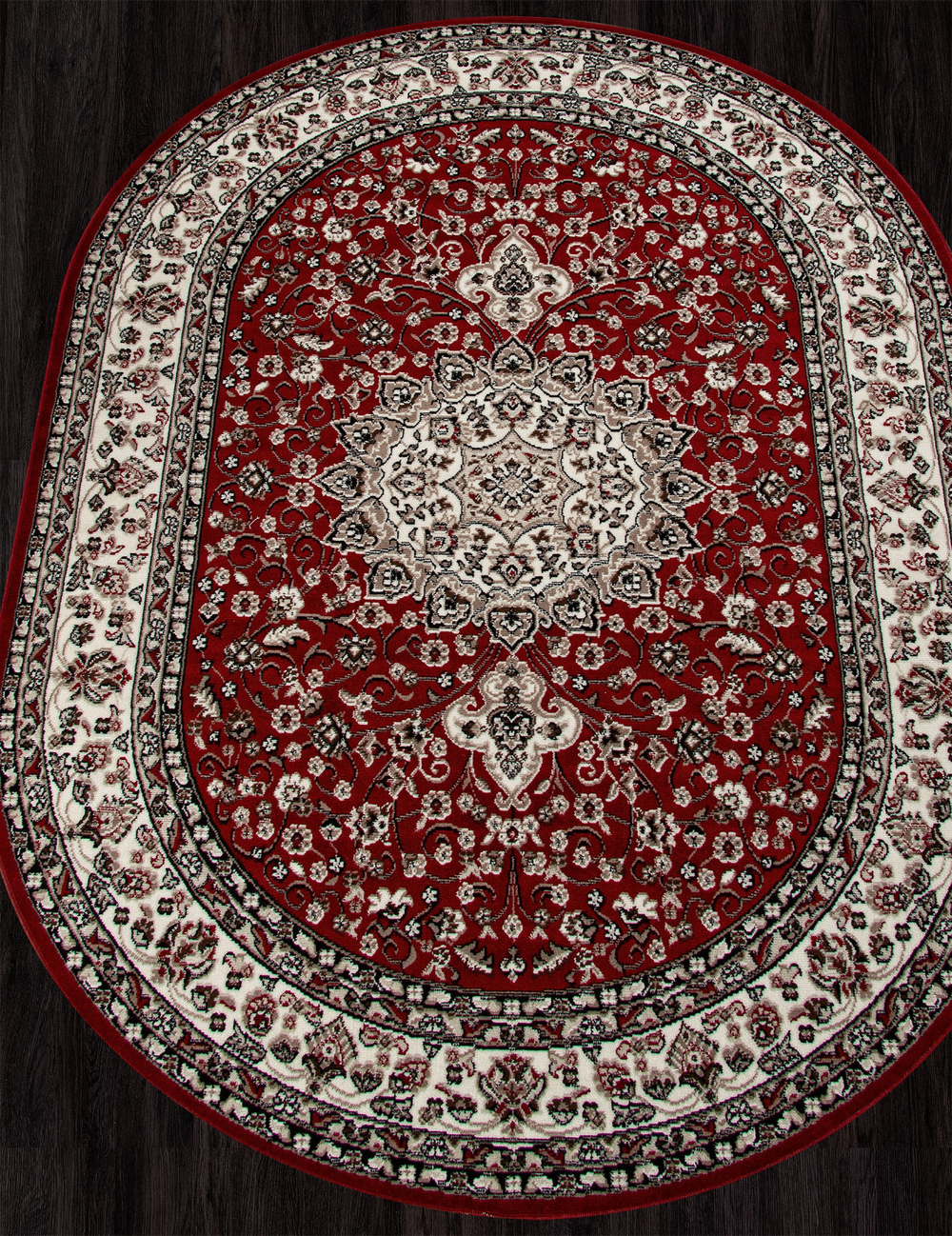 Ковер D411 - RED - Овал - коллекция GAVANA размер 80*150 см