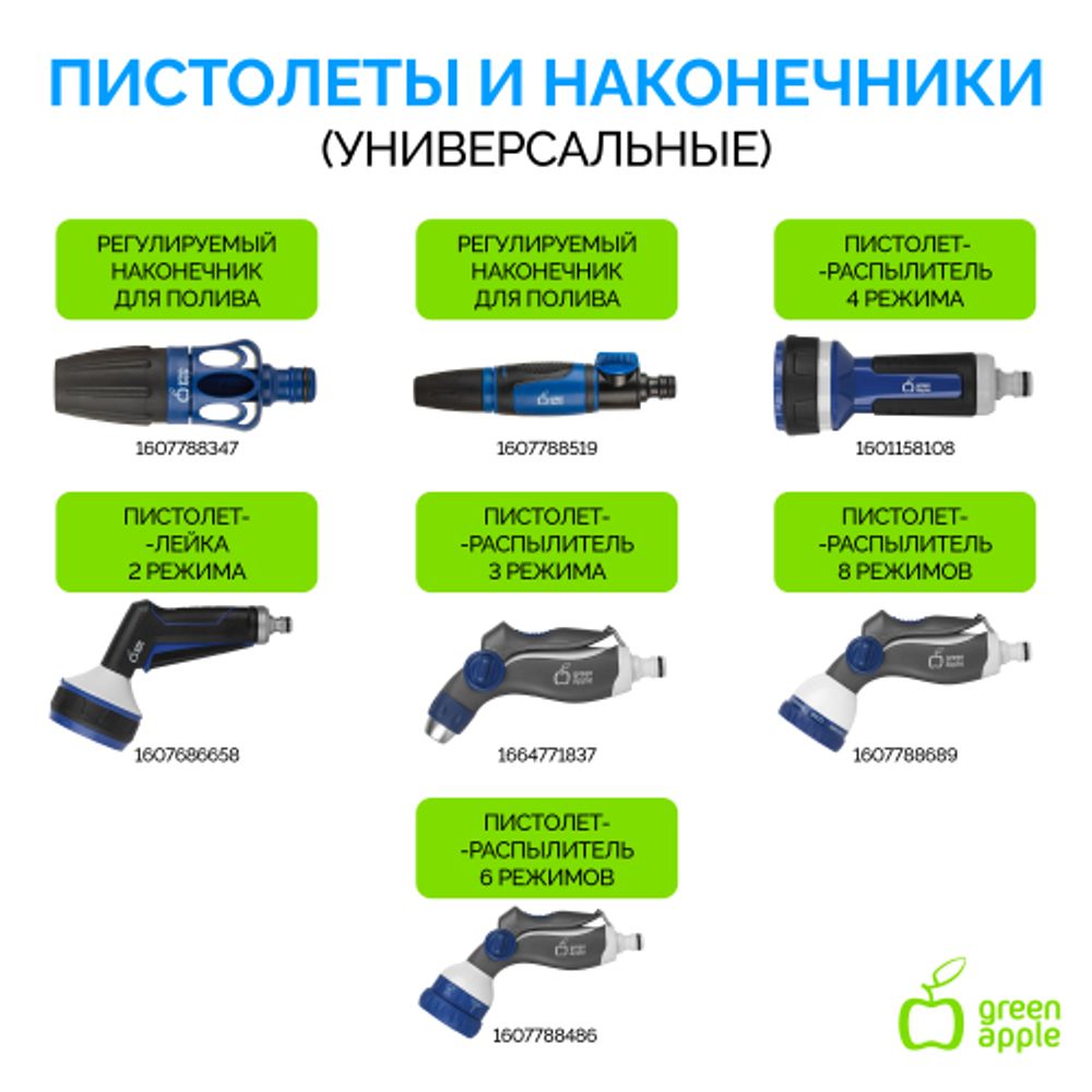 Шланг для полива GREEN APPLE GWGH1-030 УСИЛЕННЫЙ 12мм 1/2 дюйма х 20м | Шланги Green Apple