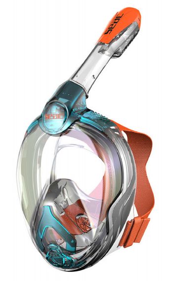 Маска полнолицевая детская Seac Magica junior Aquamarine/Orange