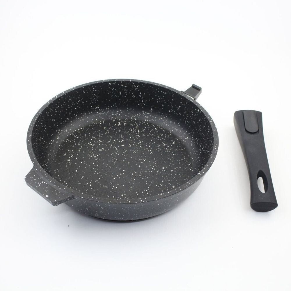 Сковорода алюминий, 24 см, антиприг, Алтей, Granit Perfection black, 02-2450-100, съем руч