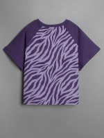 Хлопковая детская футболка с принтом зебры