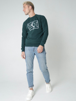 Мужской свитшот зеленый поле Город Горький