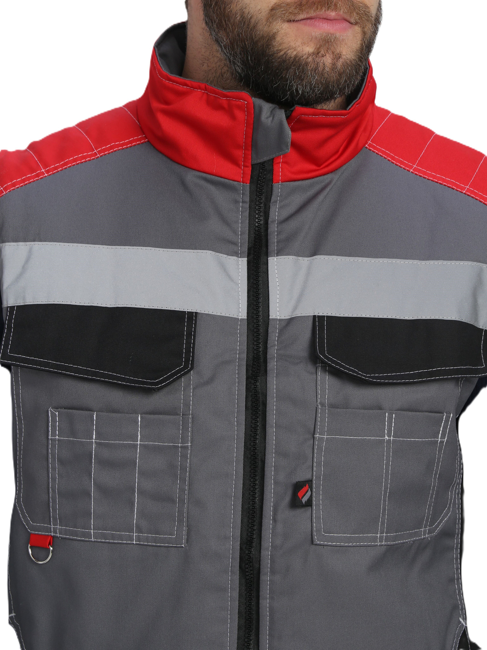 Жилет утепленный Формула, серый/черный/красный