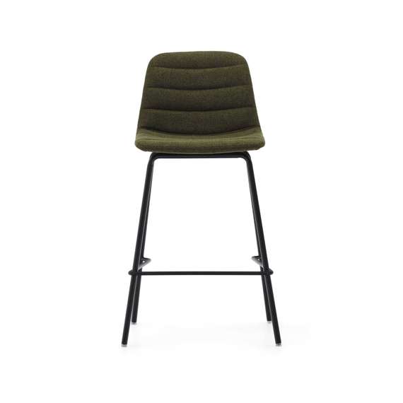 Полубарный стул Zunilda, зеленый с черными ножками