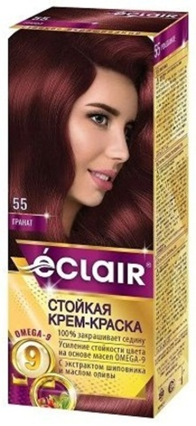 ECLAIR OMEGA-9 Cтойкая крем-краска (гранат) 5.5