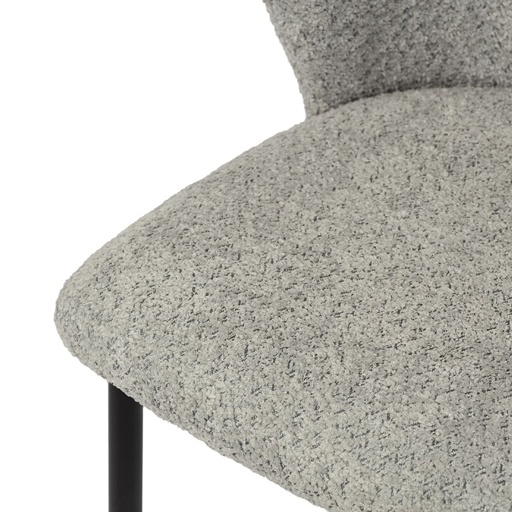 Стул барный Foggy, букле, серый