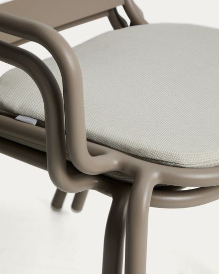 Уличный стул Joncols из алюминия с отделкой цвета таупе