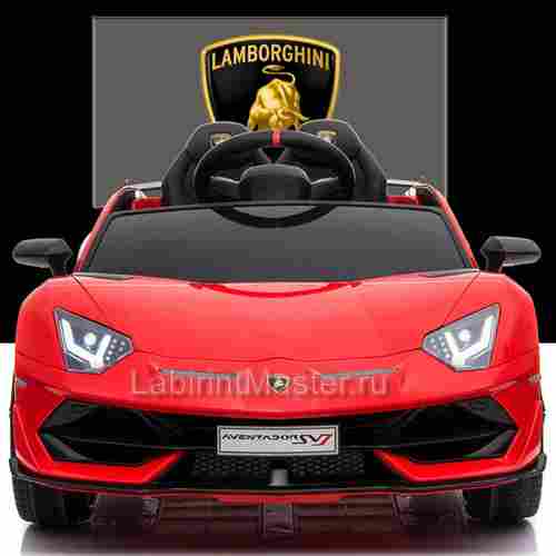 Детский электромобиль "Lamborghini Aventador SVJ", красный
