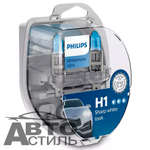 Philips H1 12V- 55W (P14,5s) WhiteVision Ultra (белый яркий свет-голуб.оттен.) (2xH1 + 2xW5W) к-т